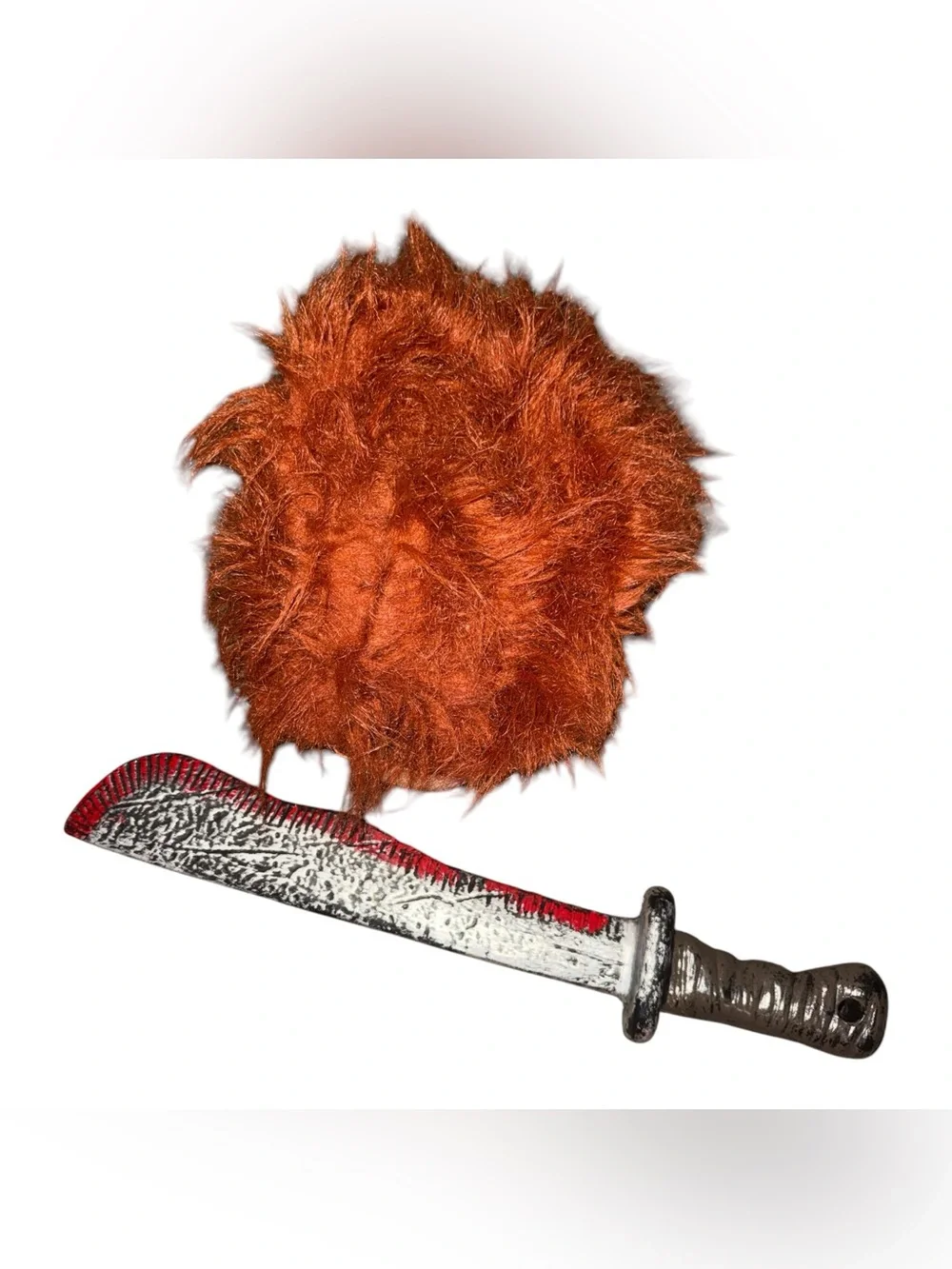 Chucky Doll Halloween Mask & Plastic Faux Machete for Halloween Trick or Treat